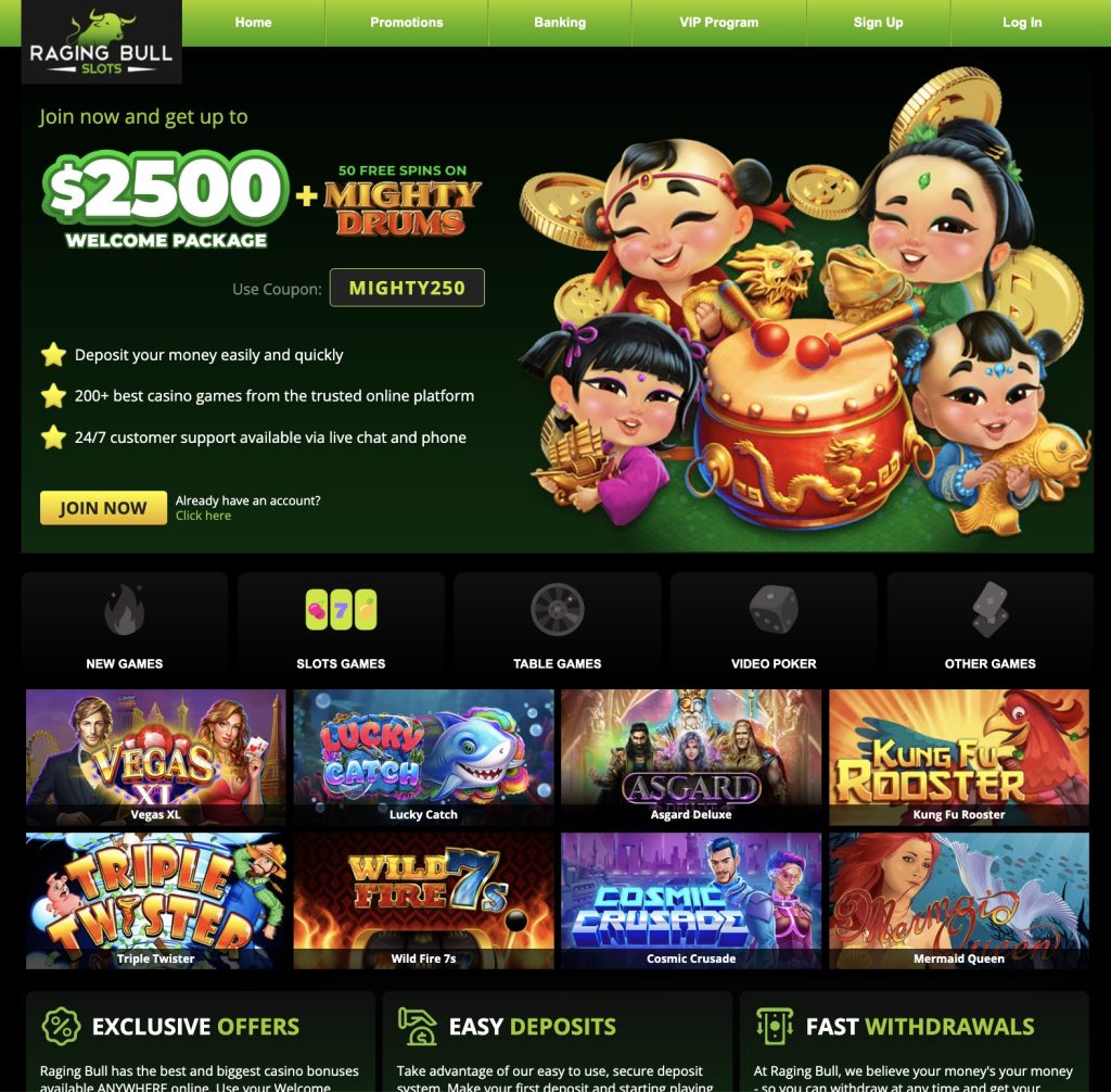 Raging Bull Slots Online for Real Money